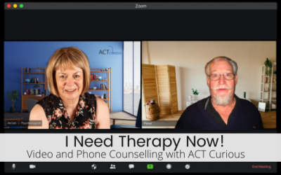 I need therapy now! – Video and Phone Counselling with ACT Curious